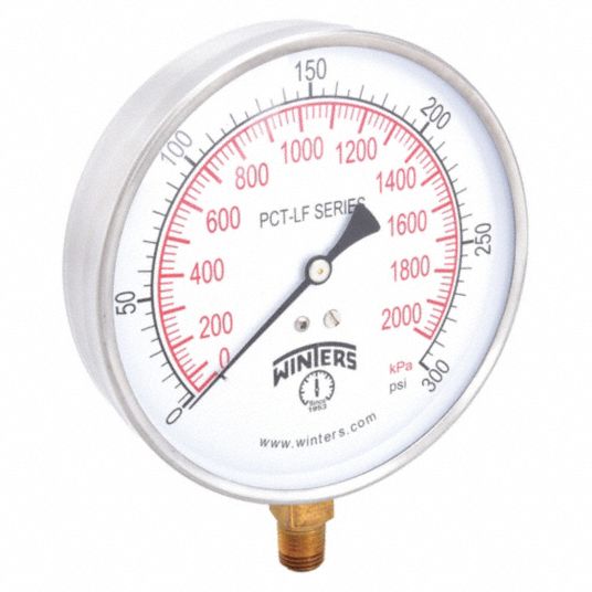 WINTERS, Pressure Gauge - 20JN20|PCT326LF - Grainger