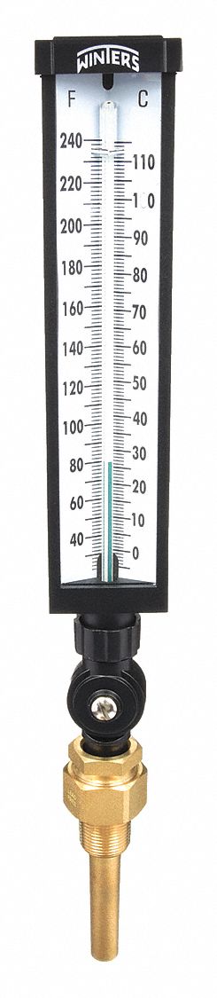 THERMOMETER,ANALOG,30TO240DEG,3/4IN.NPT