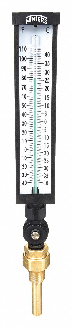 THERMOMETER,ANALOG,-40-110 DEG,3/4IN NPT