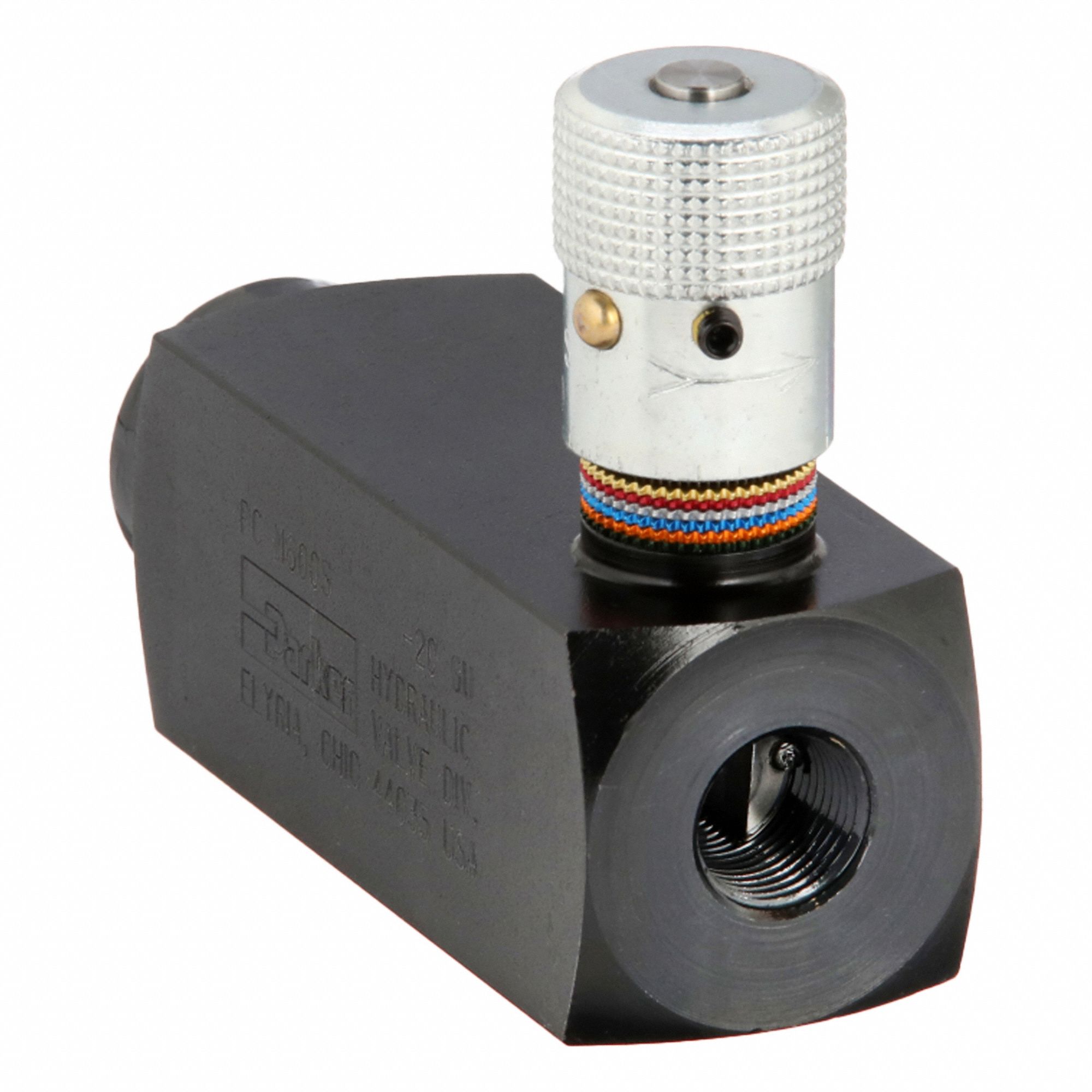 Hydraulic Flow Control Valve: 6 gpm Max Flow Rate, 3/8 in NPT, 3/8 in NPT, Steel, Control