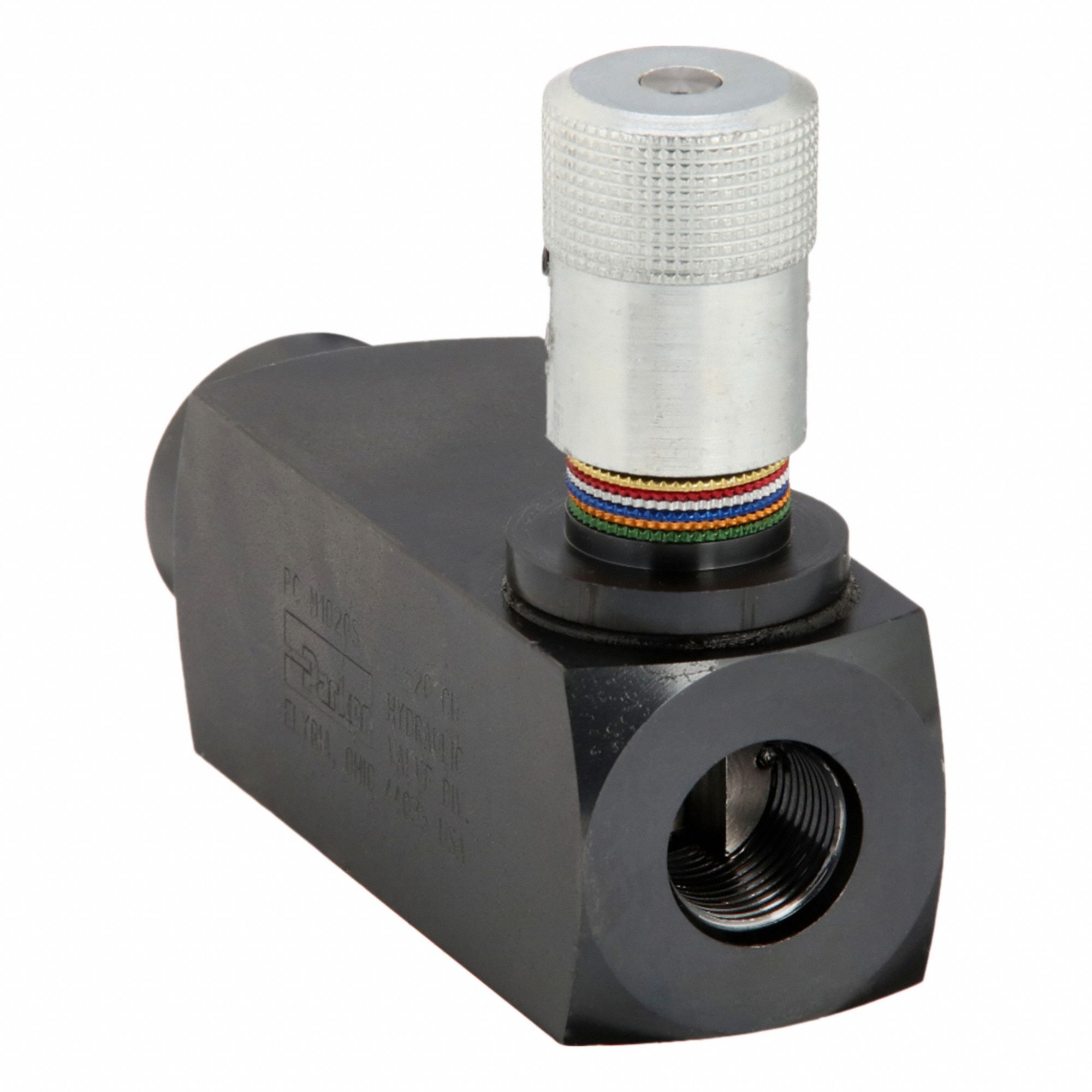 Hydraulic Flow Control Valve: 15 gpm Max Flow Rate, #10 SAE 45° Flare, #10 SAE 45° Flare