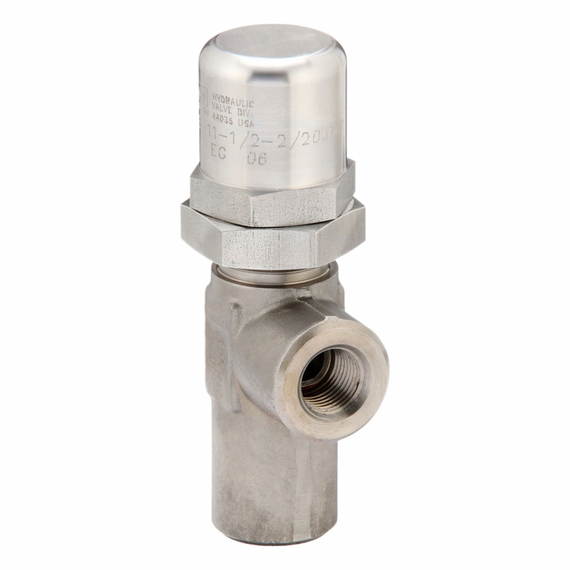 Pressure Control Valve: 10 gpm, 2, 200 psi Max Set, Stainless Steel, 1/2 in NPT