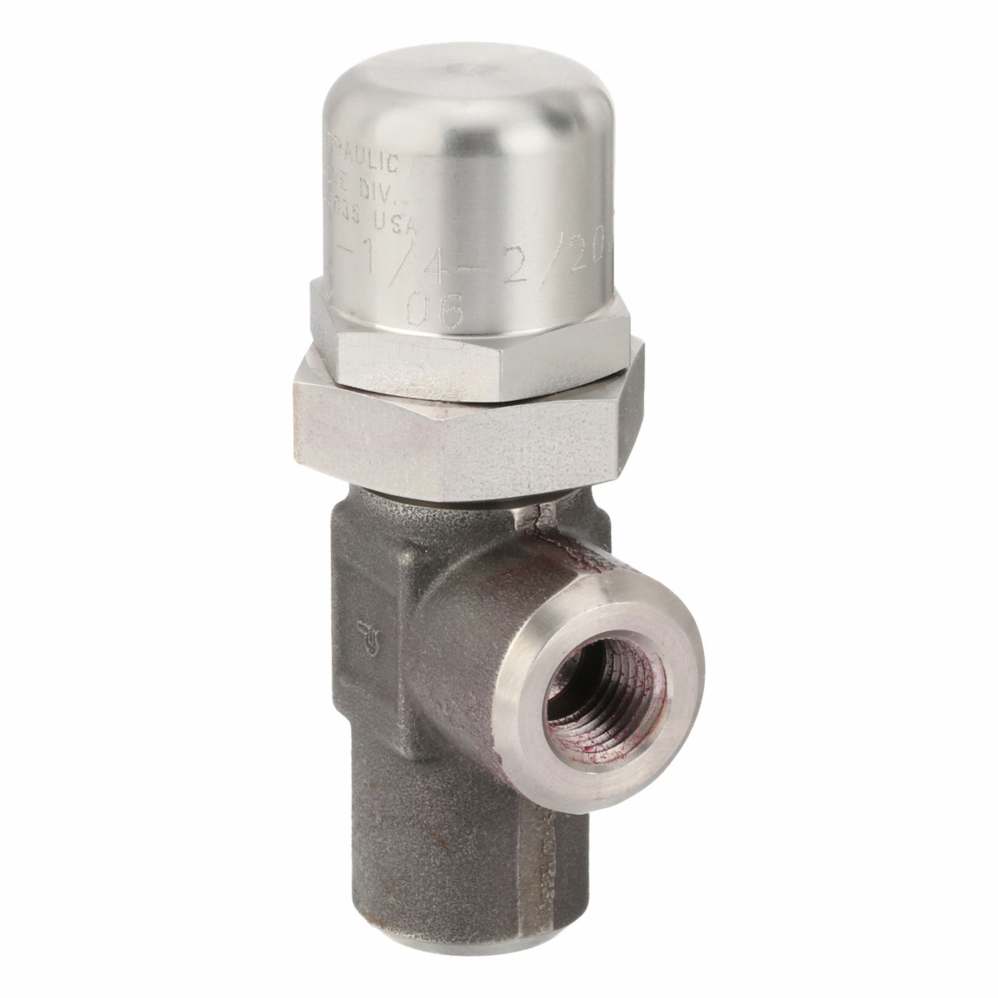 Pressure Control Valve: 4 gpm, 2, 200 psi Max Set, Stainless Steel, 1/4 in NPT