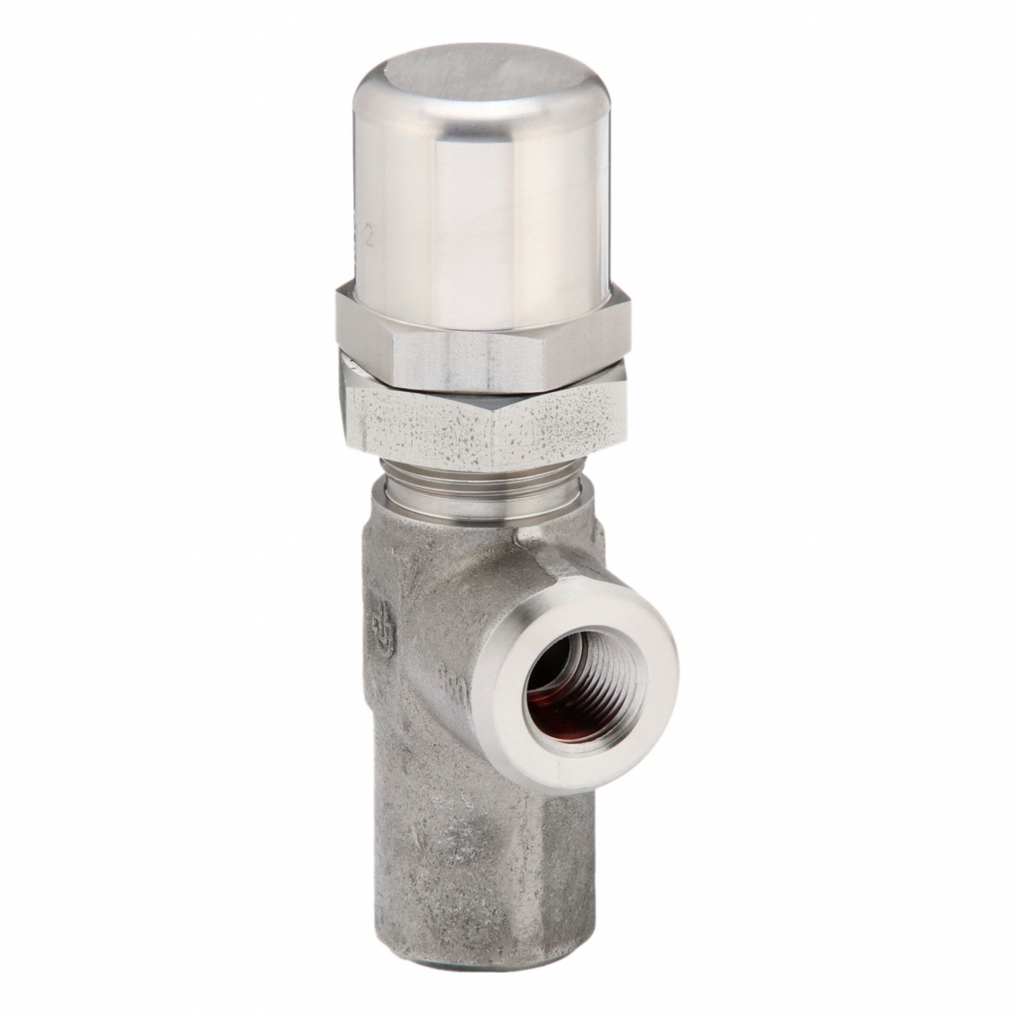 Pressure Control Valve: 10 gpm, 2, 600 psi Max Set, Stainless Steel, 1/2 in NPT
