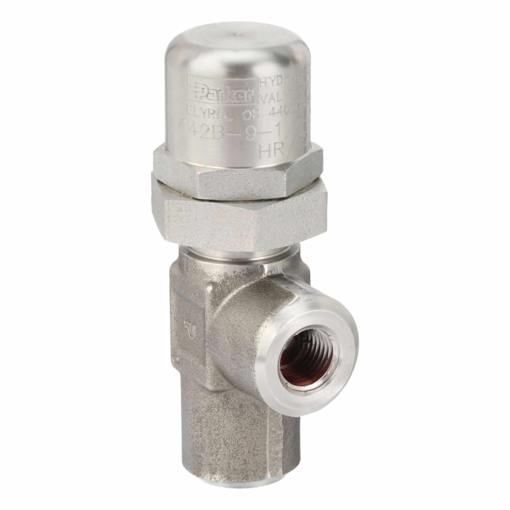 Pressure Control Valve: 4 gpm, 1, 000 psi Max Set, Stainless Steel, 1/4 in NPT
