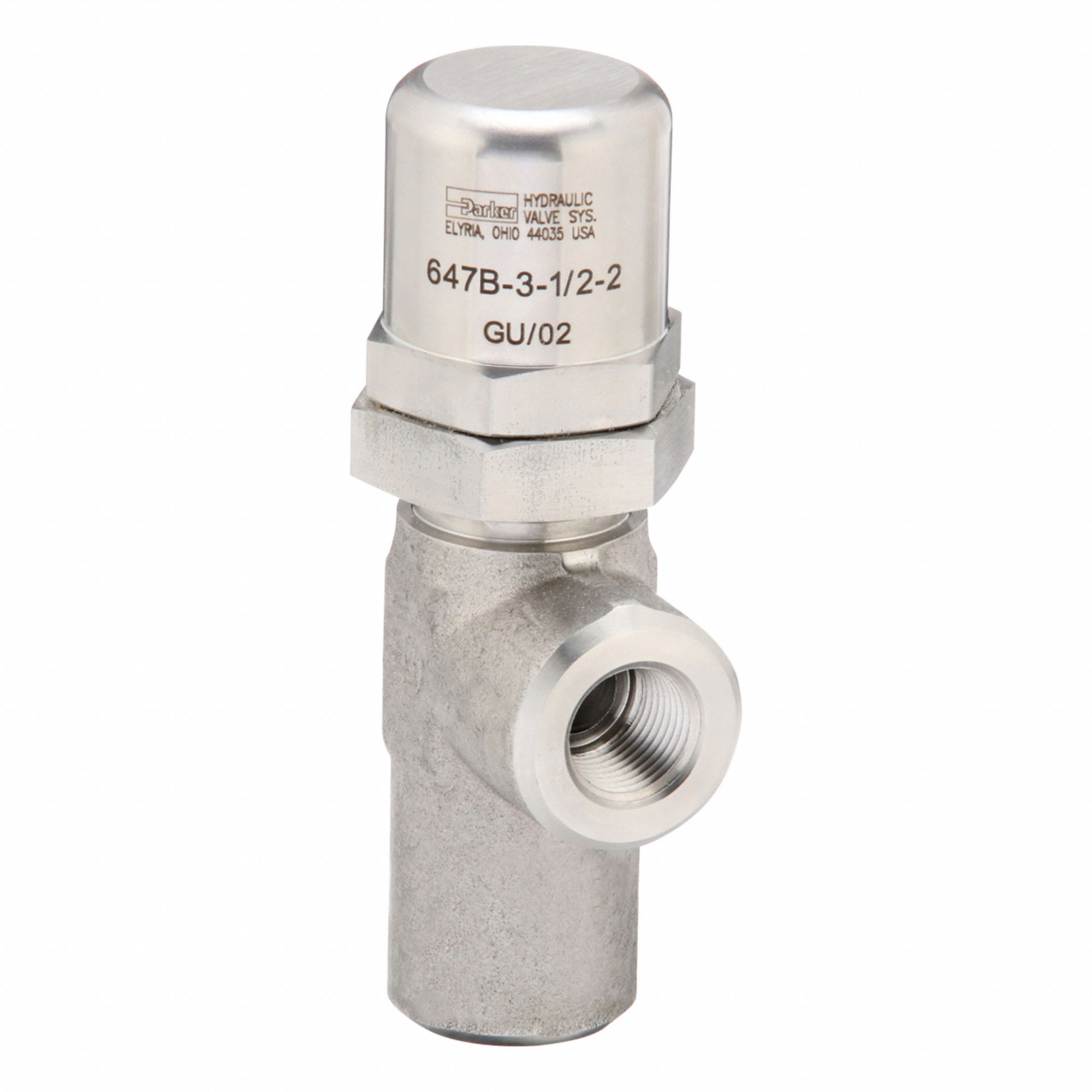 Pressure Control Valve: 10 gpm, 90 psi Max Set, Stainless Steel, 1/2 in NPT