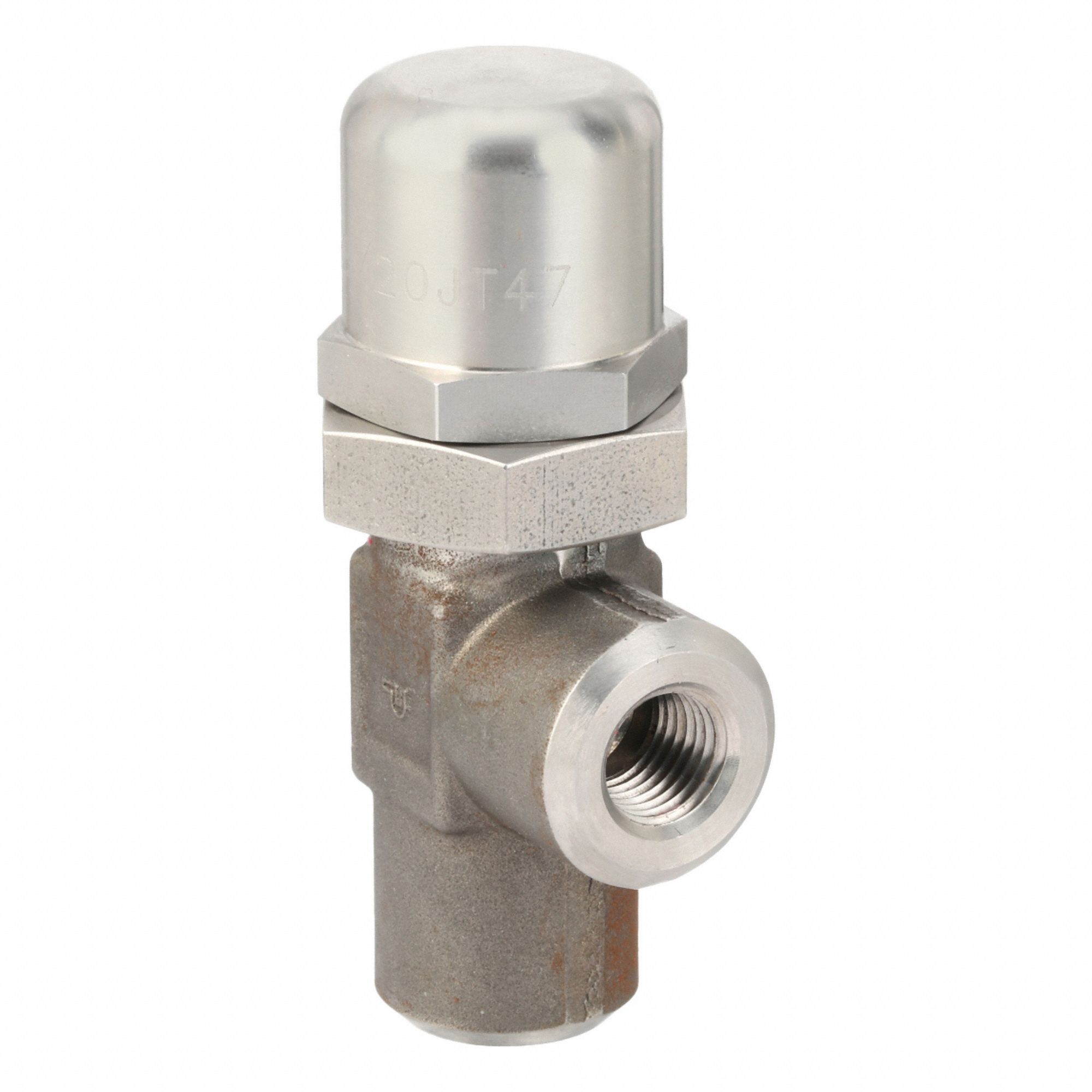 Pressure Control Valve: 4 gpm, 90 psi Max Set, Stainless Steel, 1/4 in NPT