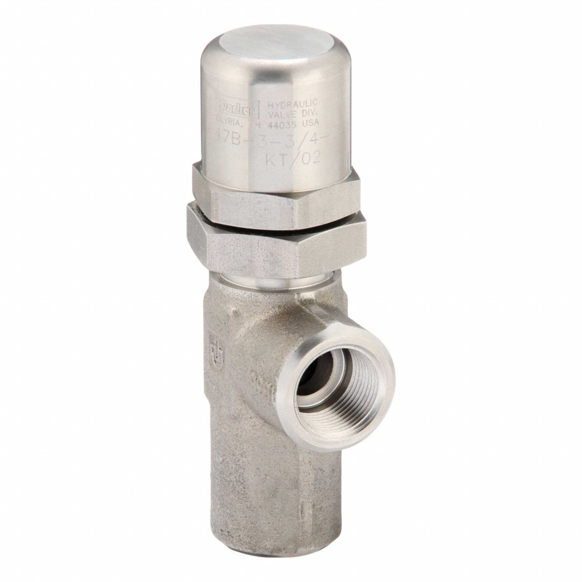 Pressure Control Valve: 15 gpm, 90 psi Max Set, Stainless Steel, 3/4 in NPT