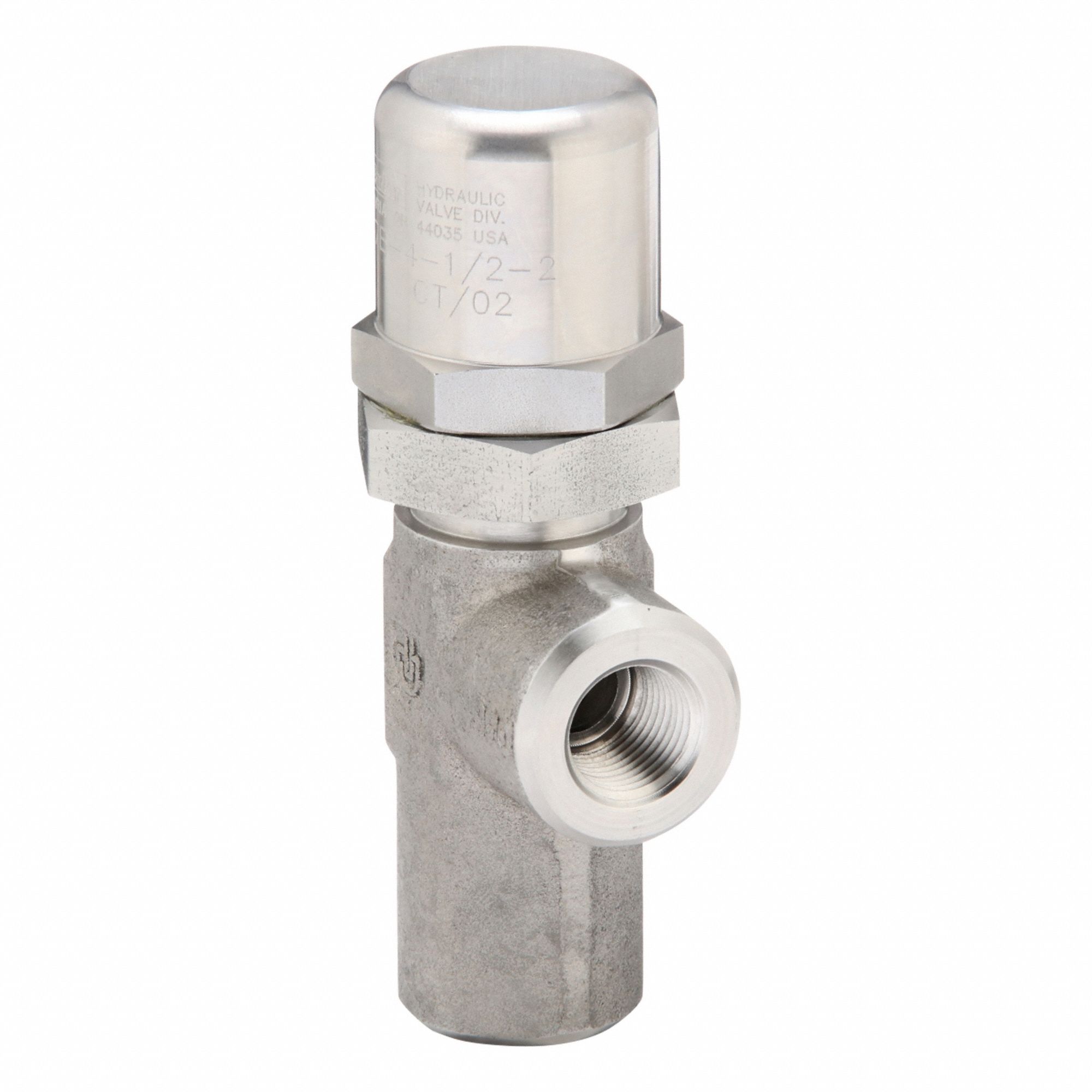 Pressure Control Valve: 10 gpm, 200 psi Max Set, Stainless Steel, 1/2 in NPT