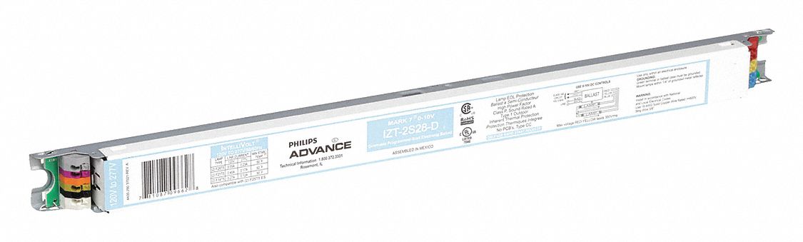 Fluorescent Dimming Ballast: T5, 120 to 277V AC, 2 Lamps Supported, (2) F28T5, Rapid