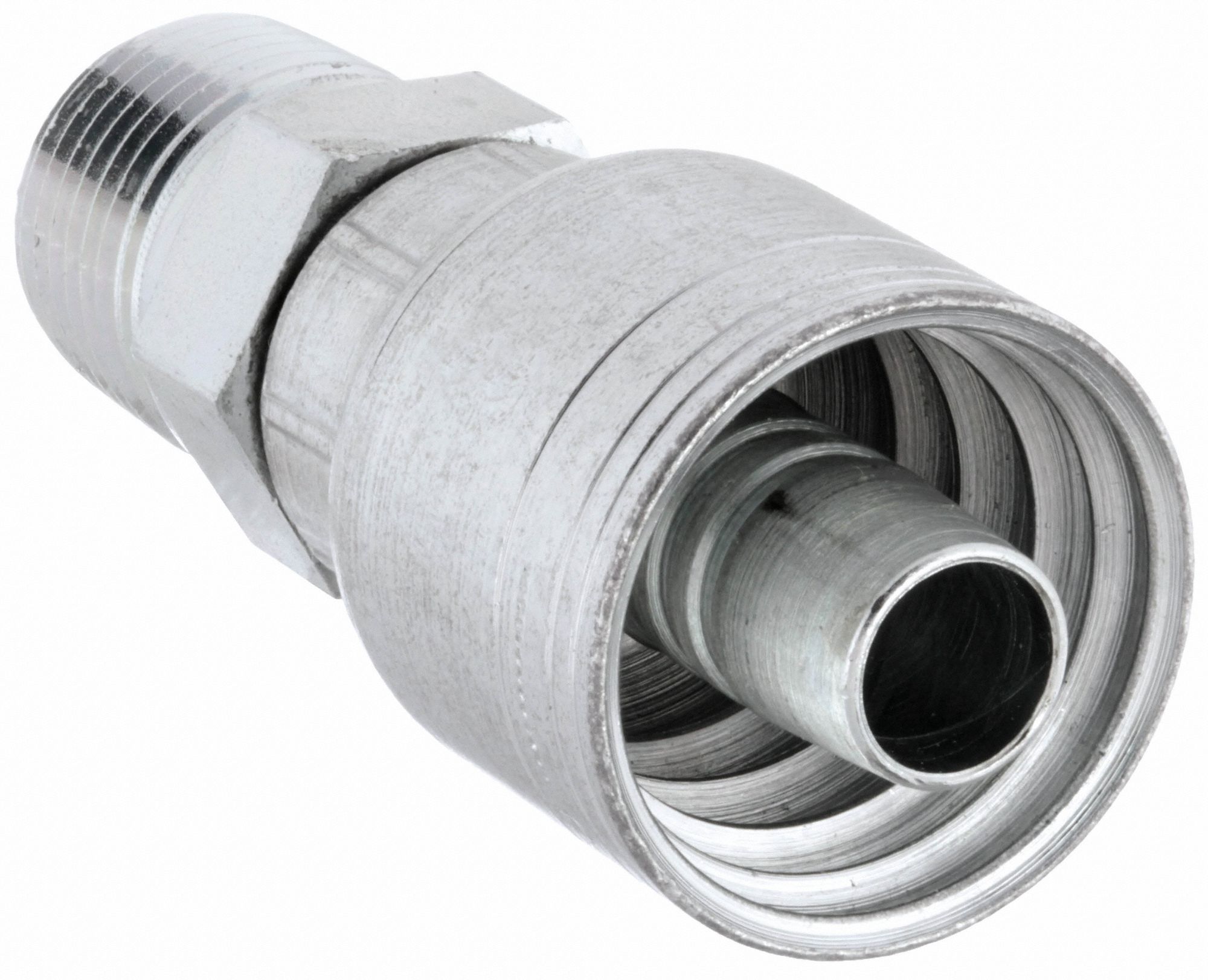 thumbnail image 2 of Gator Hose Hydraulic Crimp Fitting – 3/8" Female JIC 90° X 1/4" Hose – 10 Pack (Parker Aftermarket) 2 of 4