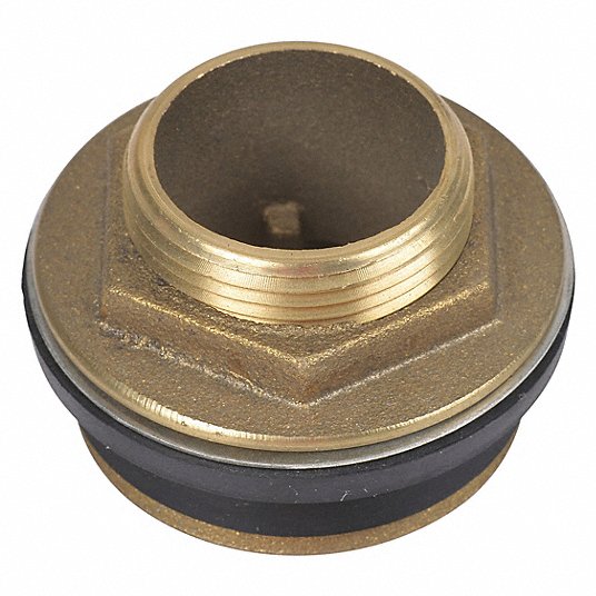 Spud: Fits Universal Fit Brand, For Universal Fit, 1 1/2 x 1 1/2 in Size, Brass