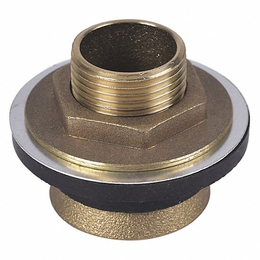 Spud: Fits Universal Fit Brand, For Universal Fit, 1 in x 3/4 in, Brass