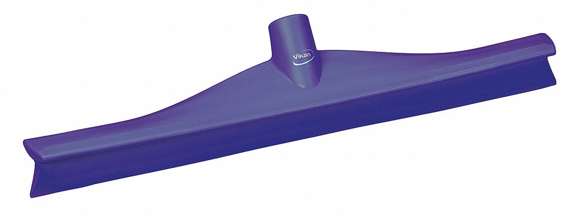 FLOOR SQUEEGEE, SINGLE-BLADE, THREADED, EUROPEAN THREAD, 16 IN BLADE W, TPE RUBBER, STRAIGHT