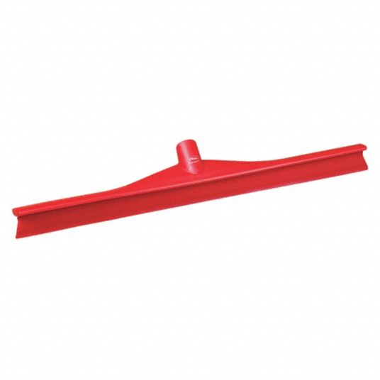 VIKAN 24 inW Straight Rubber Floor Squeegee Without Handle, Red ...