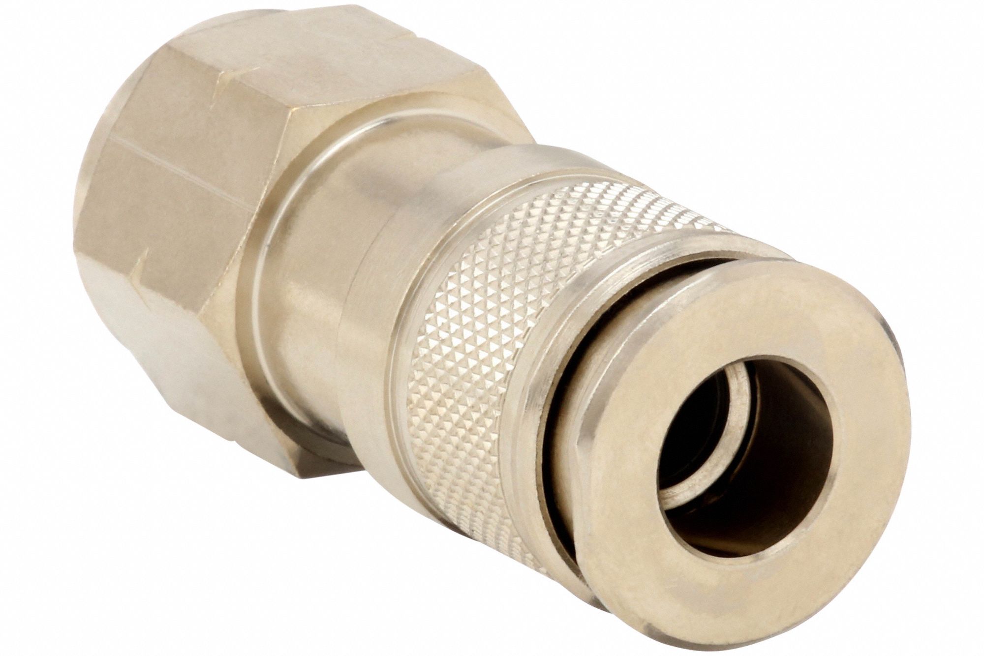 ALPHA FITTINGS Quick Connect Hose Coupling, Universal, Brass, Socket
