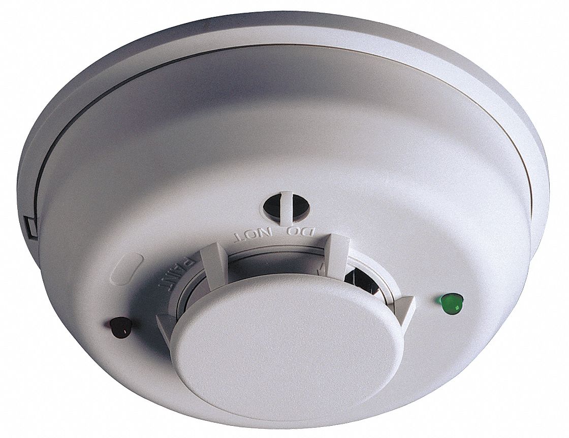 SYSTEM SENSOR 5 19/64 in Smoke Alarm with 85 dB @ 10 ft Audible Alert ...