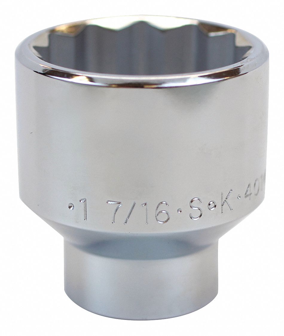 SOCKET,STD,1/2 IN DR,12 PTS,1-7/16
