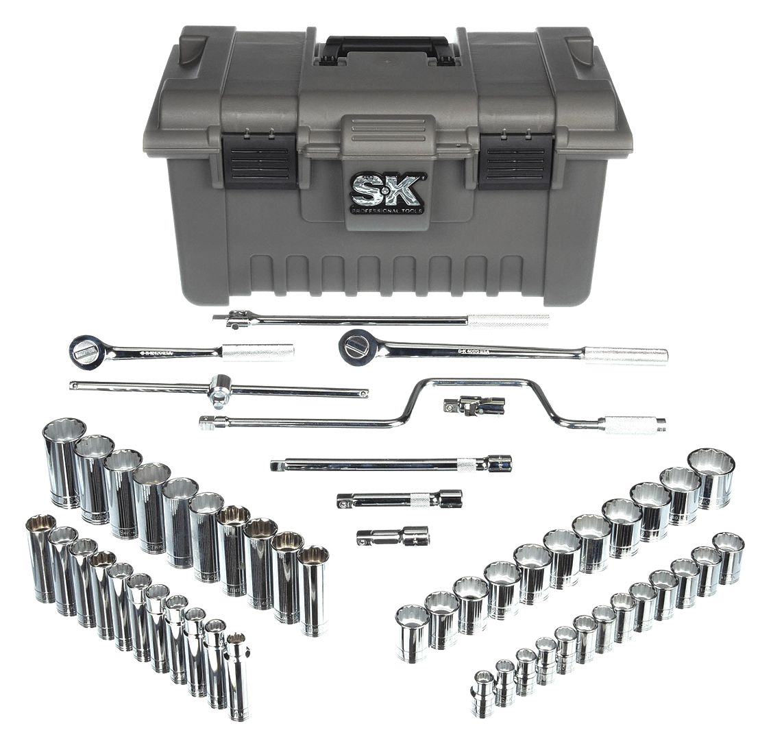 SOCKET WRENCH SET,METRIC,1/2IN DR,54 PC