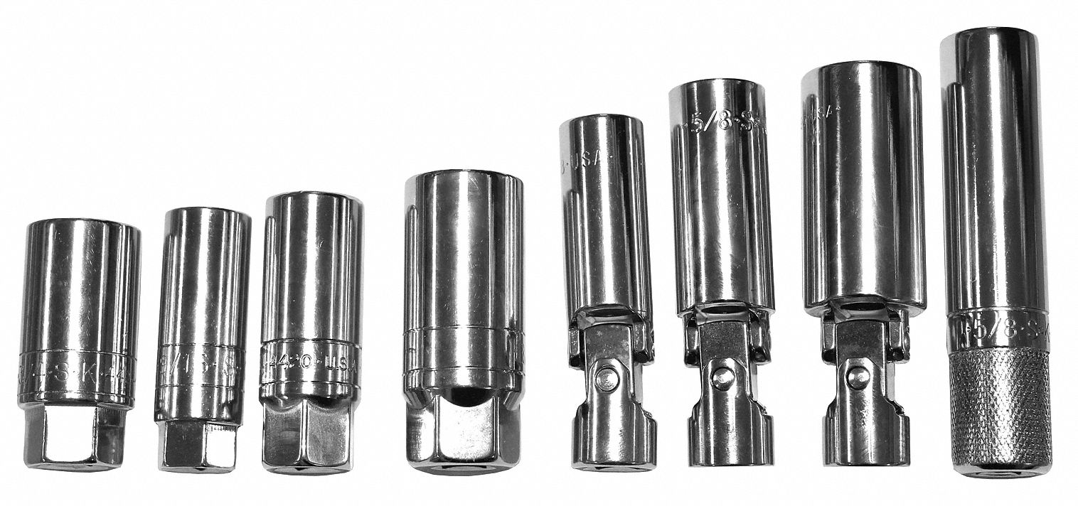 Sk Professional Tools 3 8 Drive Sae Chrome Spark Plug Socket Set