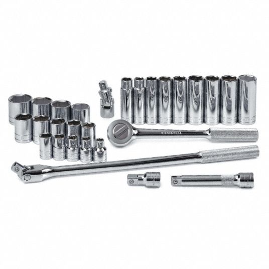 Sk Professional Tools Socket Wrench Set Socket Size Range 3 8 In To 1 1 4 In Drive Size 1 2 In Drive Type Hand k413 4128 6 Grainger