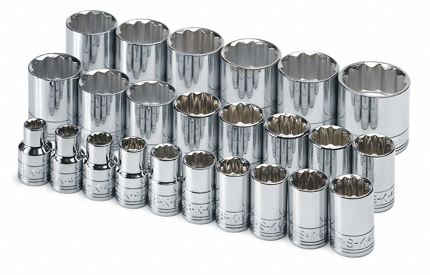 SOCKET SET,1/2 DR,METRIC,12 PT STD,