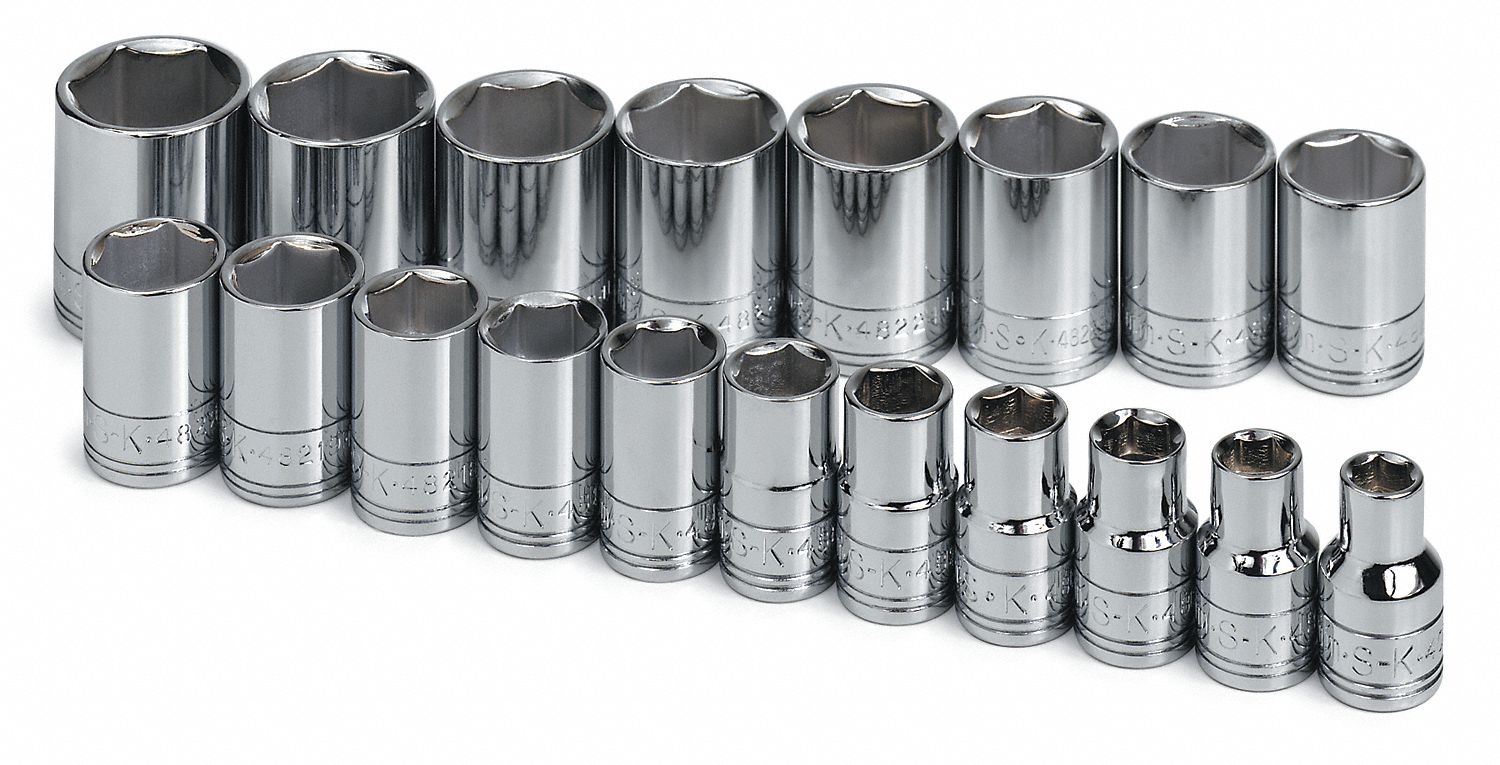 SK PROFESSIONAL TOOLS Socket Set Socket Size Range 10 Mm To 28 Mm 