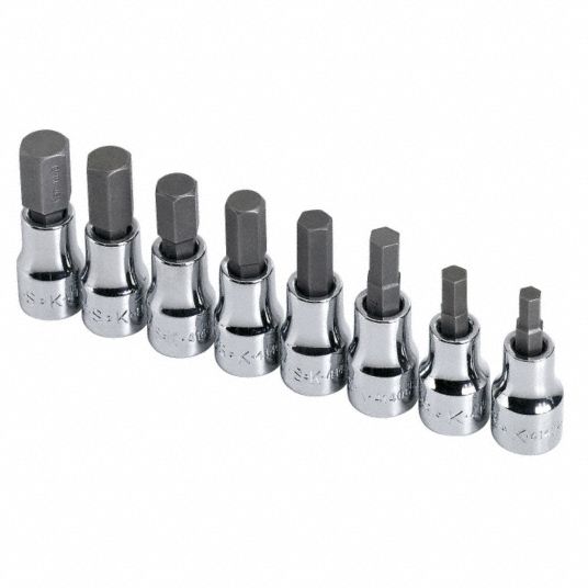 Sk Professional Tools Socket Bit Set Tip Size 10 Mm 11 Mm 12 Mm 5 Mm 6 Mm 7 Mm 8 Mm 9 Mm Tip Style Hex k471 Grainger