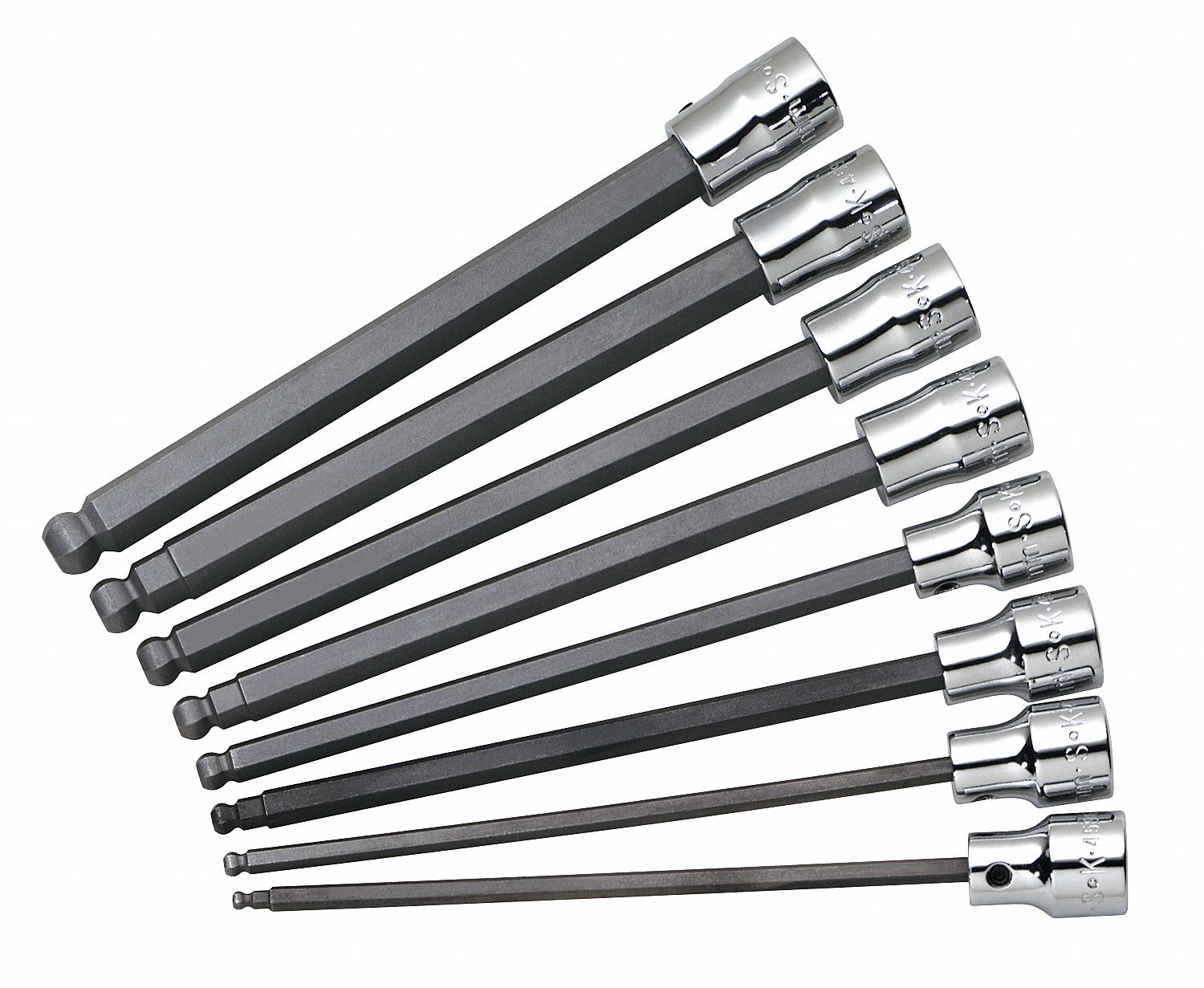 HEX BIT SKT SET,3/8 DR,METRIC,BALL,