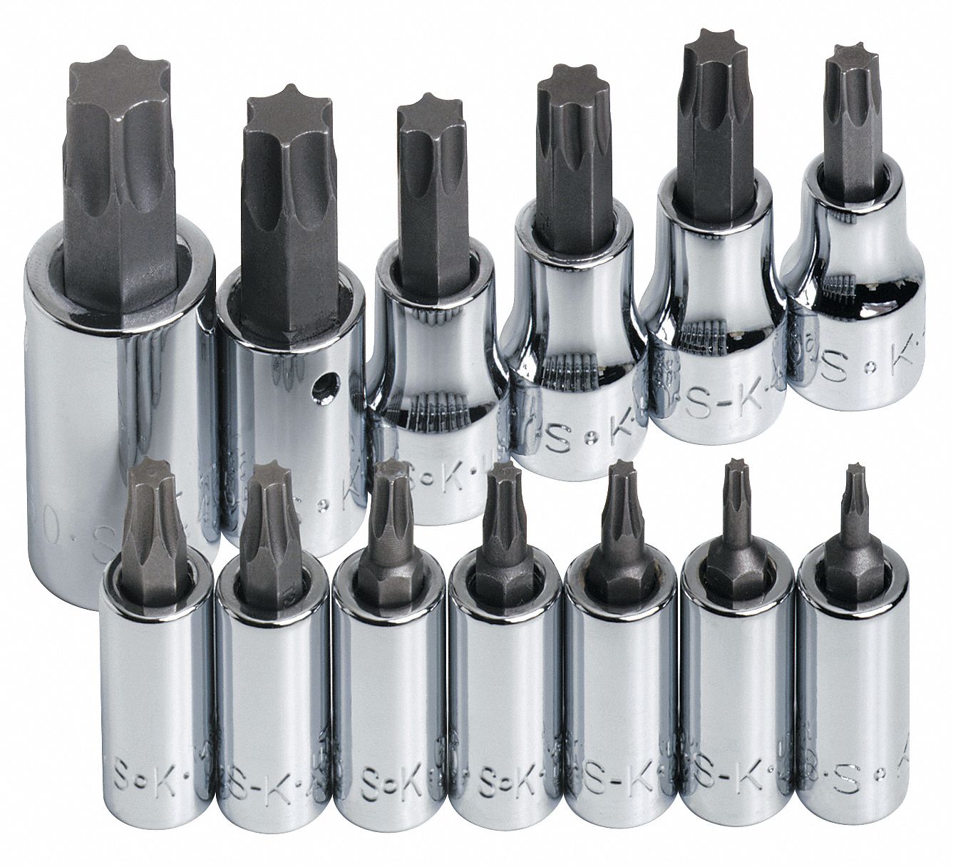 SOCKET BIT SET,1/4IN,3/8IN,1/2IN DR,13PC