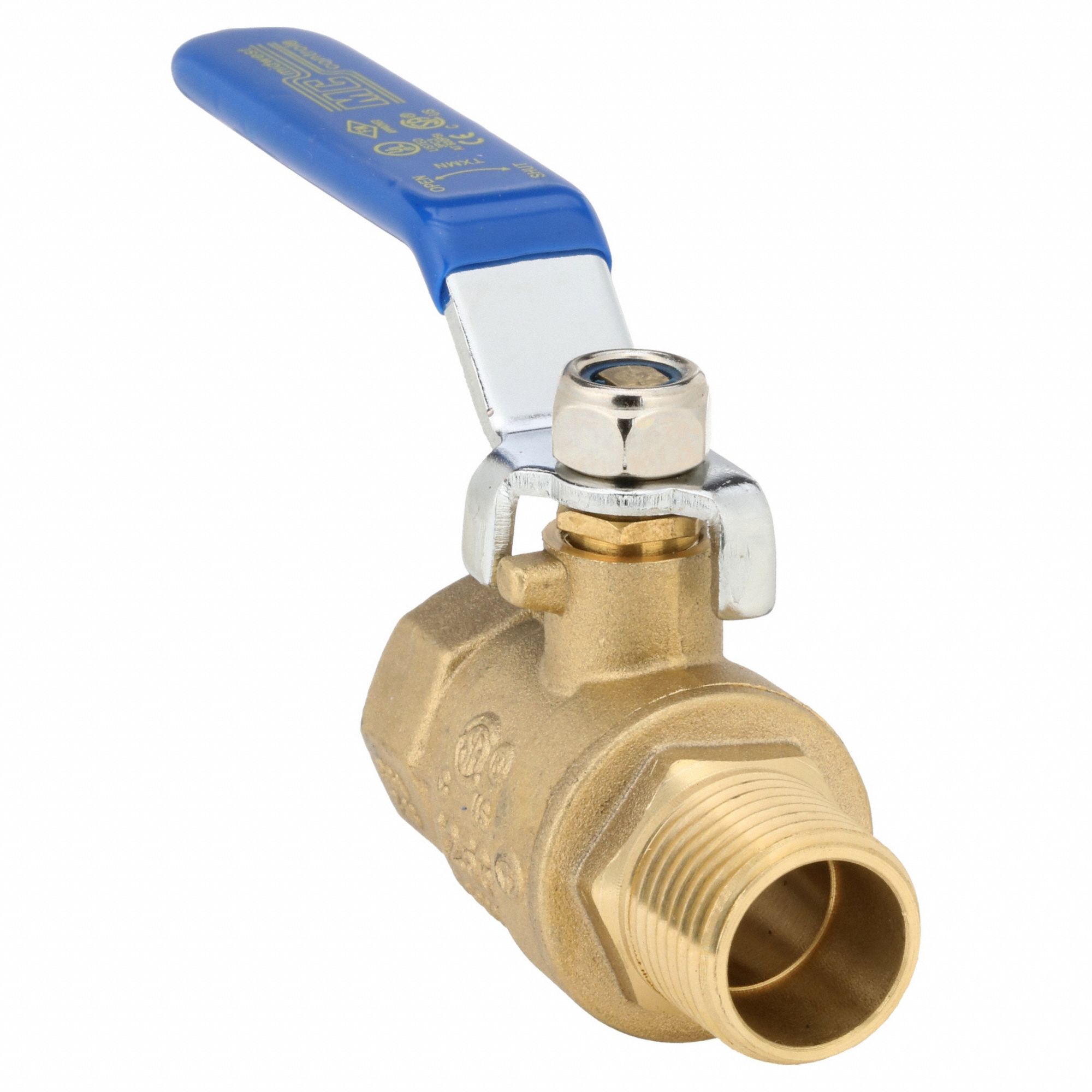 1/2 in, Brass, Manual Two-Way Ball Valve - 20K901|G-MBB-50 - Grainger