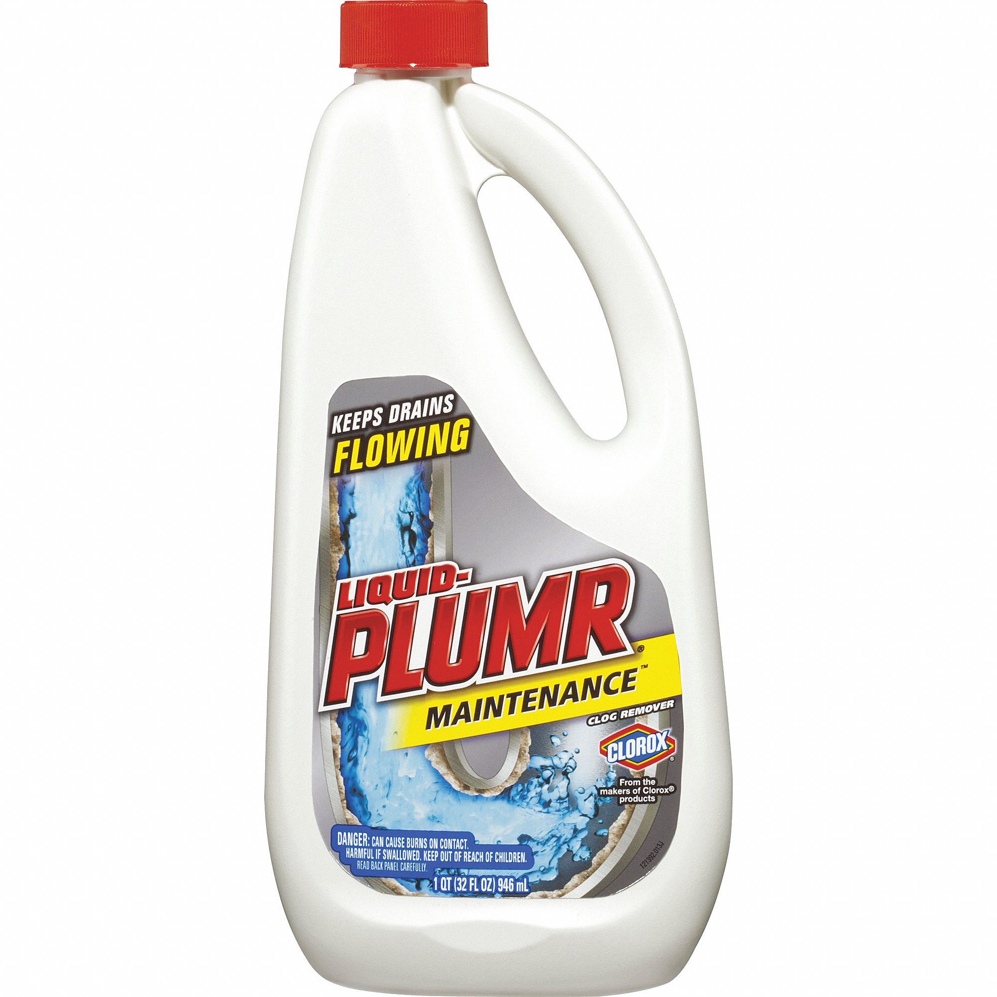 LIQUID PLUMR Drain Maintainer, 32 oz Jug, Unscented Liquid, Ready To