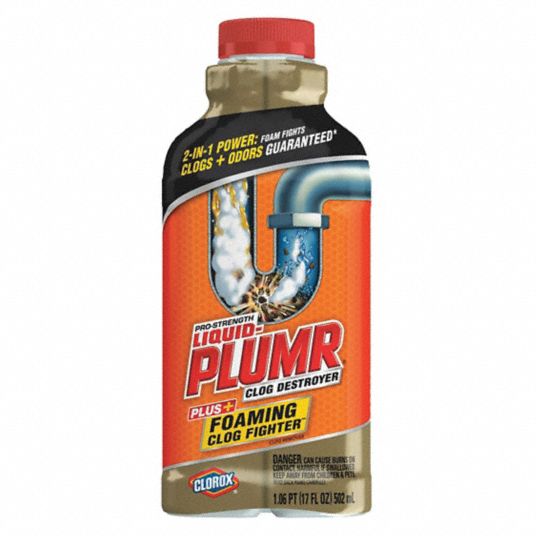 LIQUID PLUMR Drain Maintainer, 17 oz Bottle, Unscented Foam, Ready To