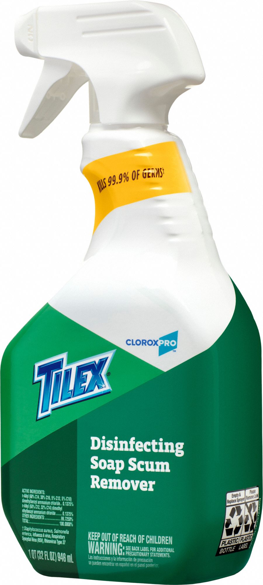 TILEX Bathroom Cleaner Trigger Spray Bottle, 32 oz Container Size