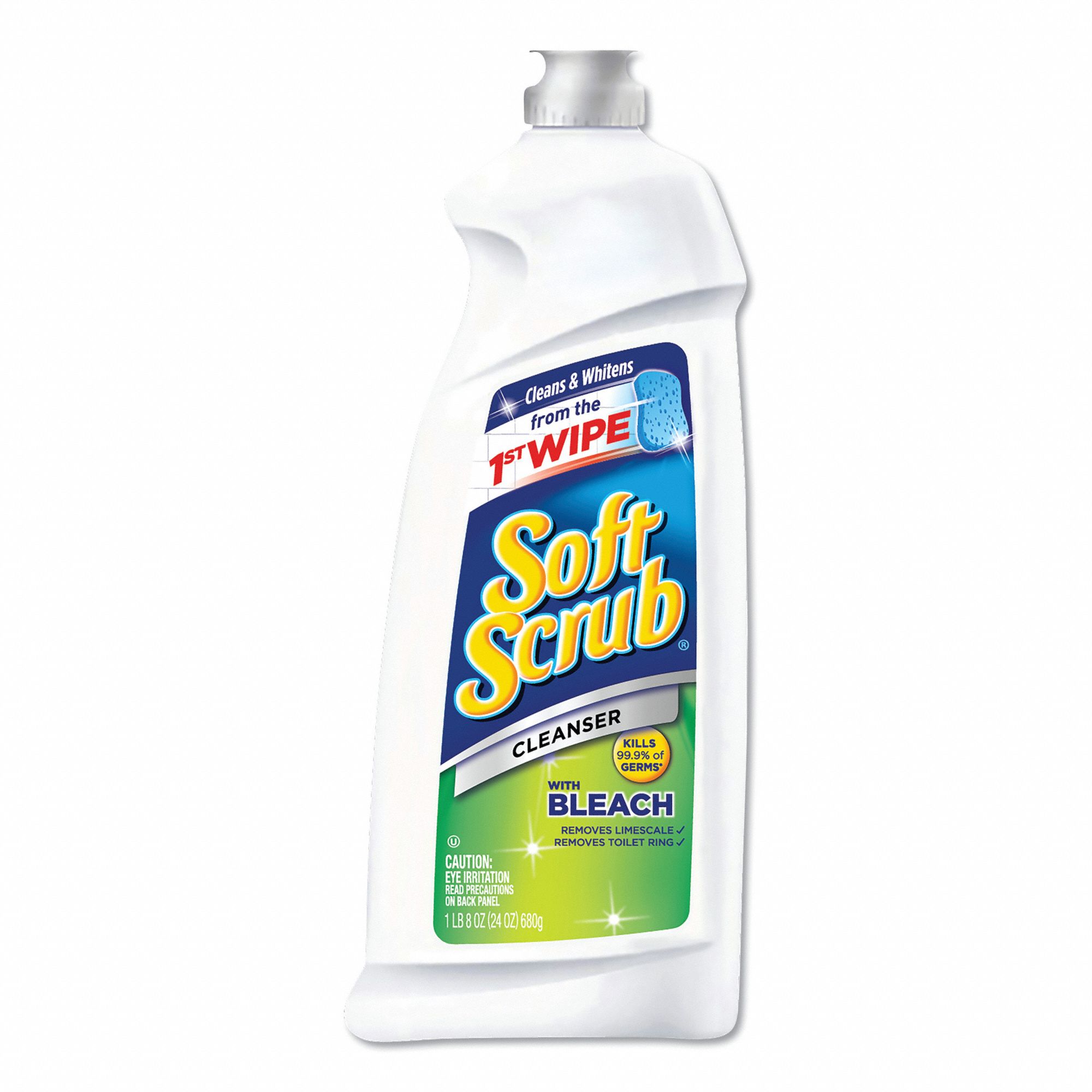 SOFT SCRUB All Purpose Cleaner, 24 oz, Bottle, Liquid, Primary Chemical Bleach, PK 9 20K989