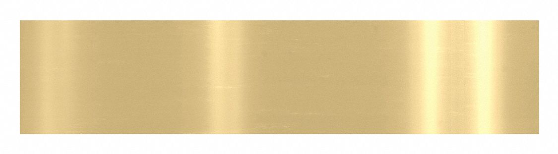 Door Kick Plate: 34 in Wd, 8 in Ht, Brass