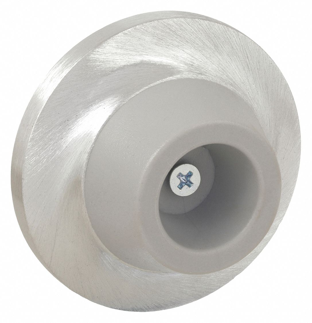 Door Stop: Wall - Mounted, 2 3/16 in Wd, 4 in Overall Ht, Chrome