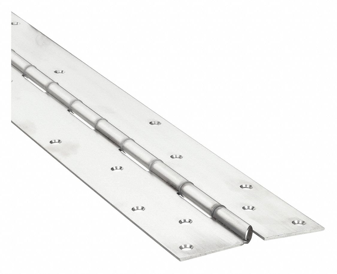 Butt Hinge: Stainless Steel, Full Mortise, 4 1/2 in Leaf Wd