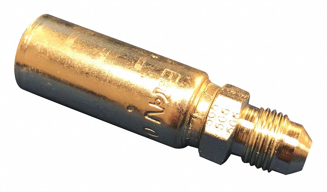 Hydraulic Crimp Fitting: Carbon Steel, Straight, -4 For Hose Dash Size, Male x Male