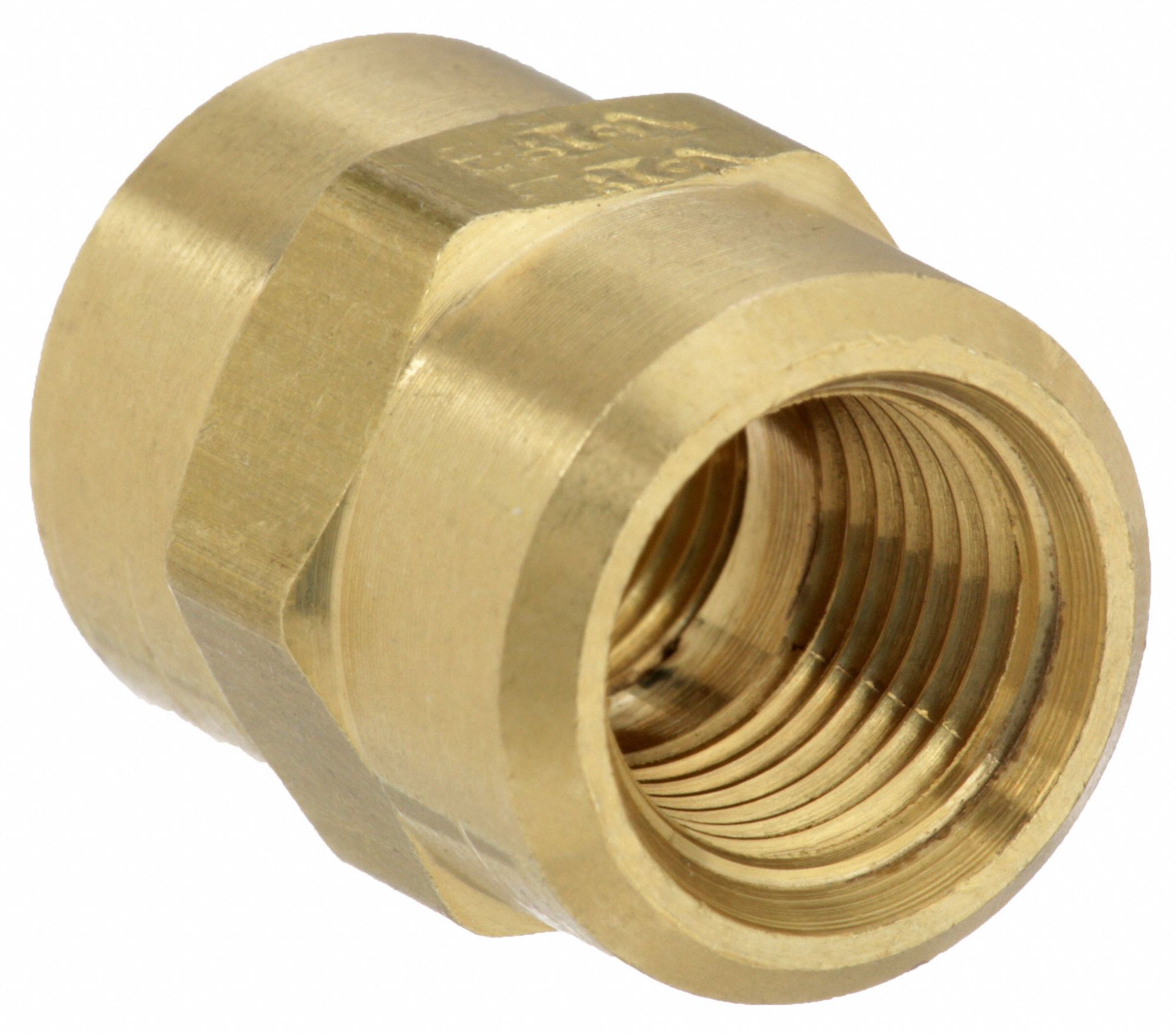 Hydraulic Hose Adapter: 1/8 in x 1/8 in Fitting Size, Female x Male, 0.75 in Overall Lg, Rigid