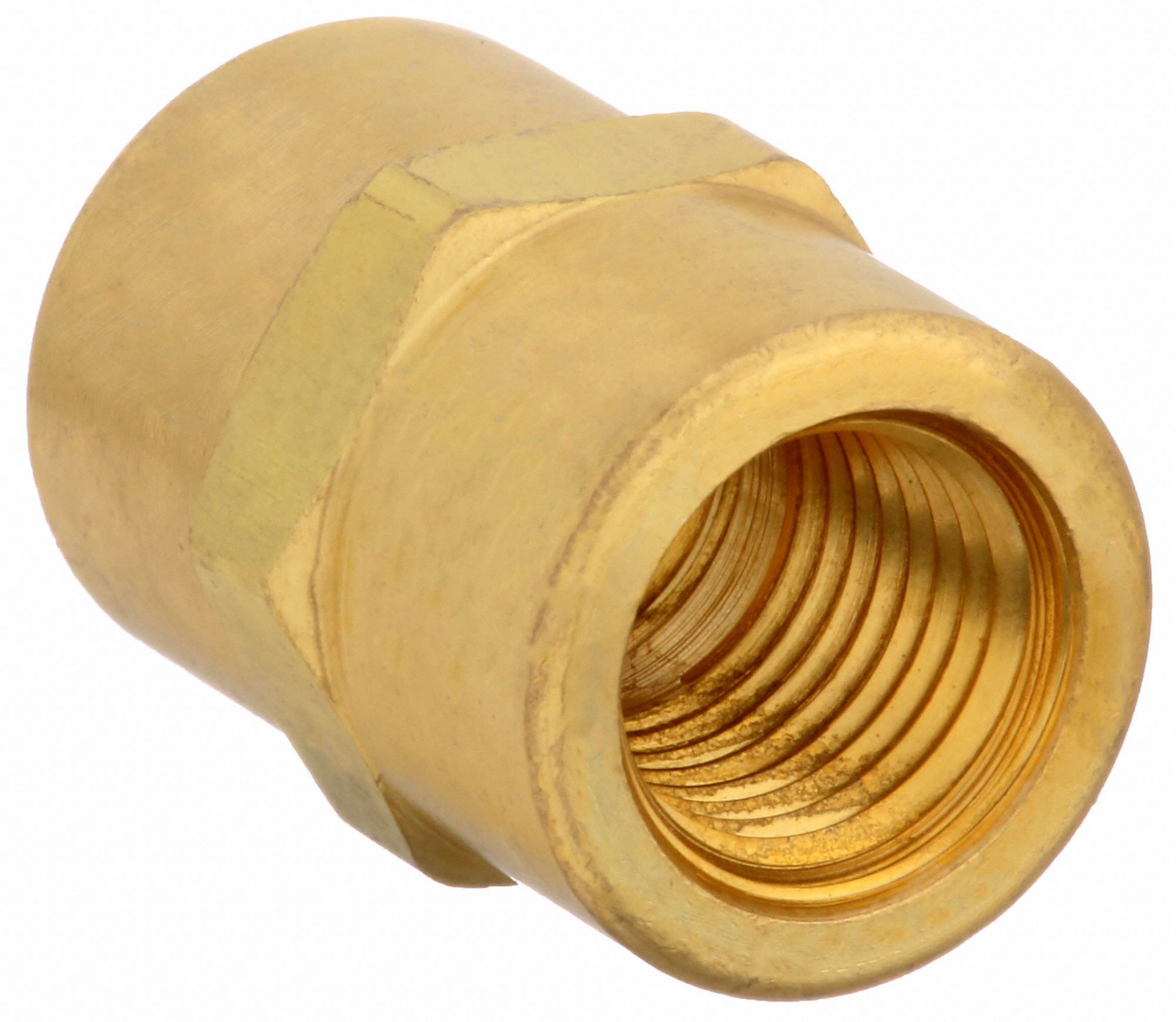 Hydraulic Hose Adapter: 1/4 in x 1/4 in Fitting Size, Male x Male, 1.12 in Overall Lg, Rigid
