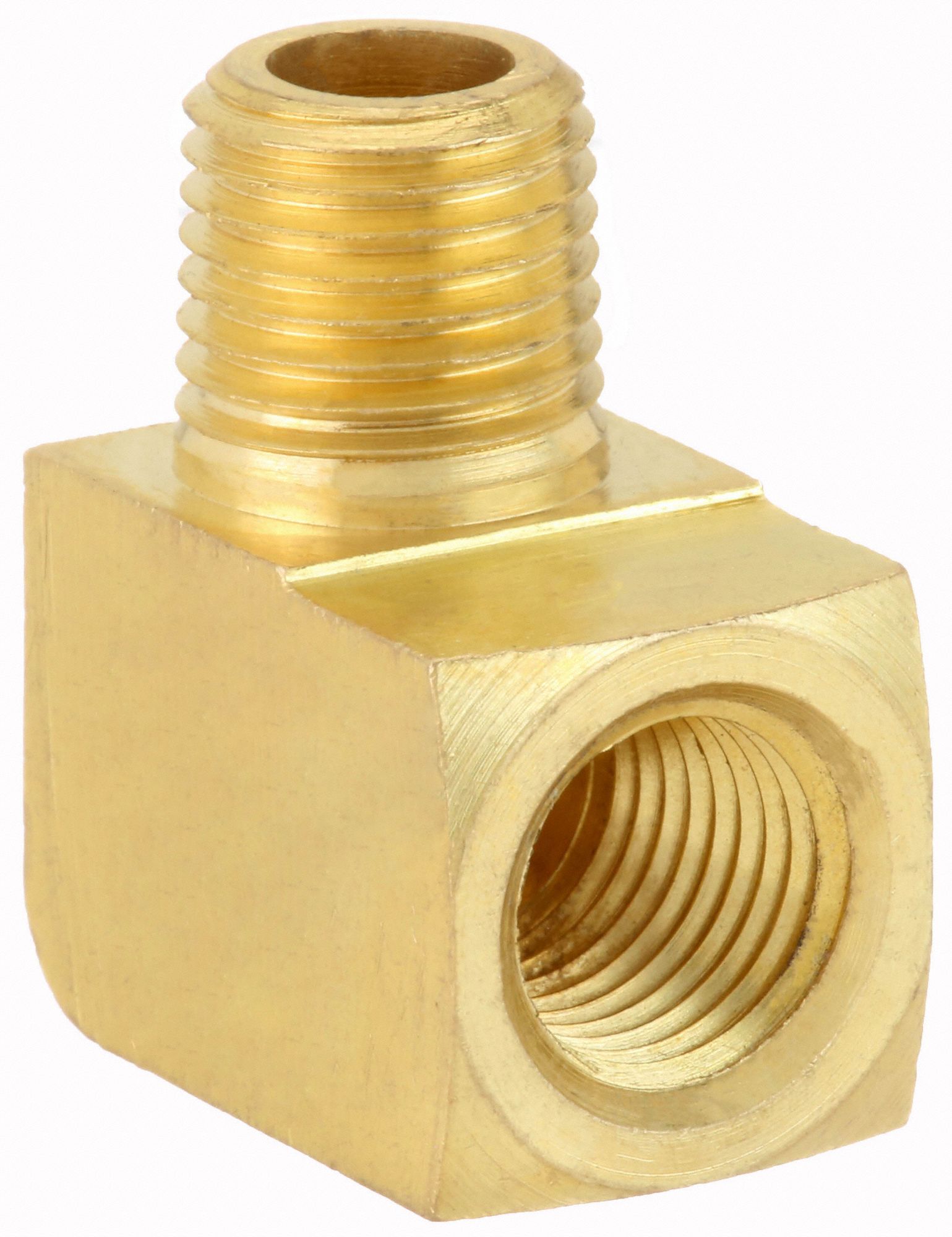 Hydraulic Hose Adapter: 1/4 in x 1/4 in Fitting Size, Male x Female, 1.5 in Overall Lg, Rigid