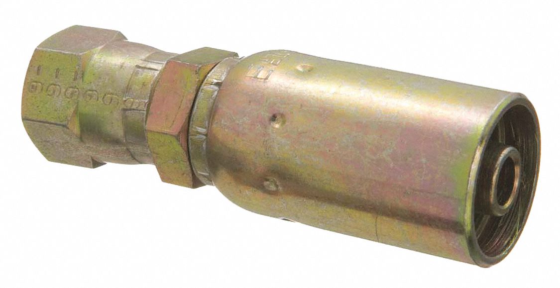 KURT, Carbon Steel, Straight, Hydraulic Crimp Fitting 55RT81FJX20