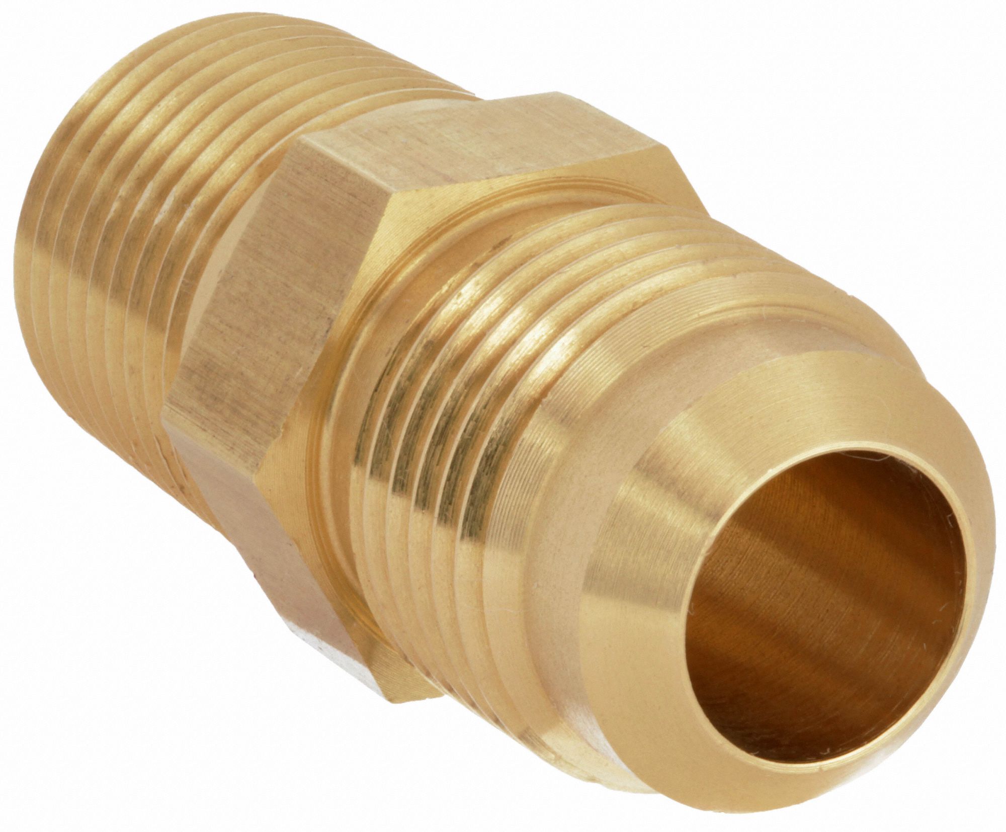 Hydraulic Hose Adapter: 1/2 in x 5/8 in Fitting Size, Male x Male, 2 in Overall Lg, Rigid, Straight