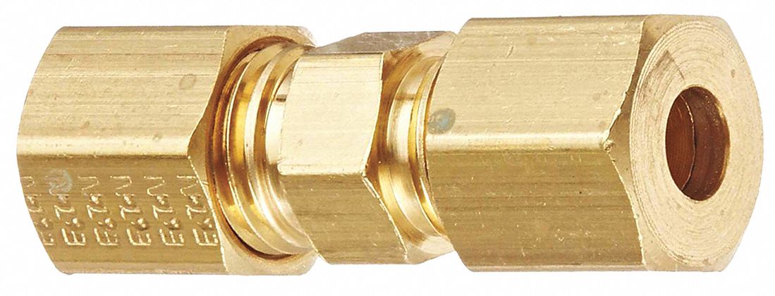 Eaton Weatherhead 3/8 Brass Compression Fitting 62X6 [Lot of 2] NOS —