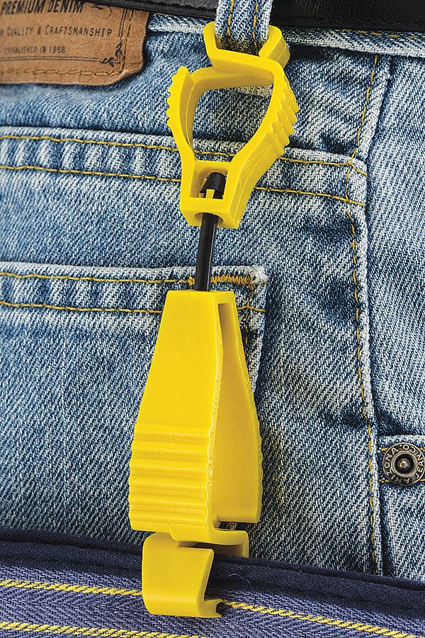 Glove Guard Clip,  Yellow Blank