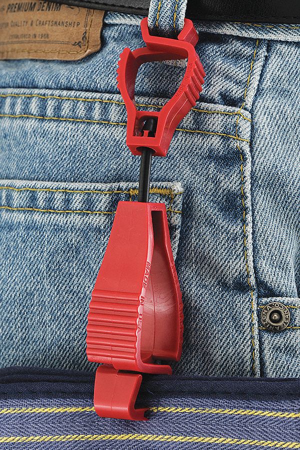 Glove Guard Clip,  Red Blank