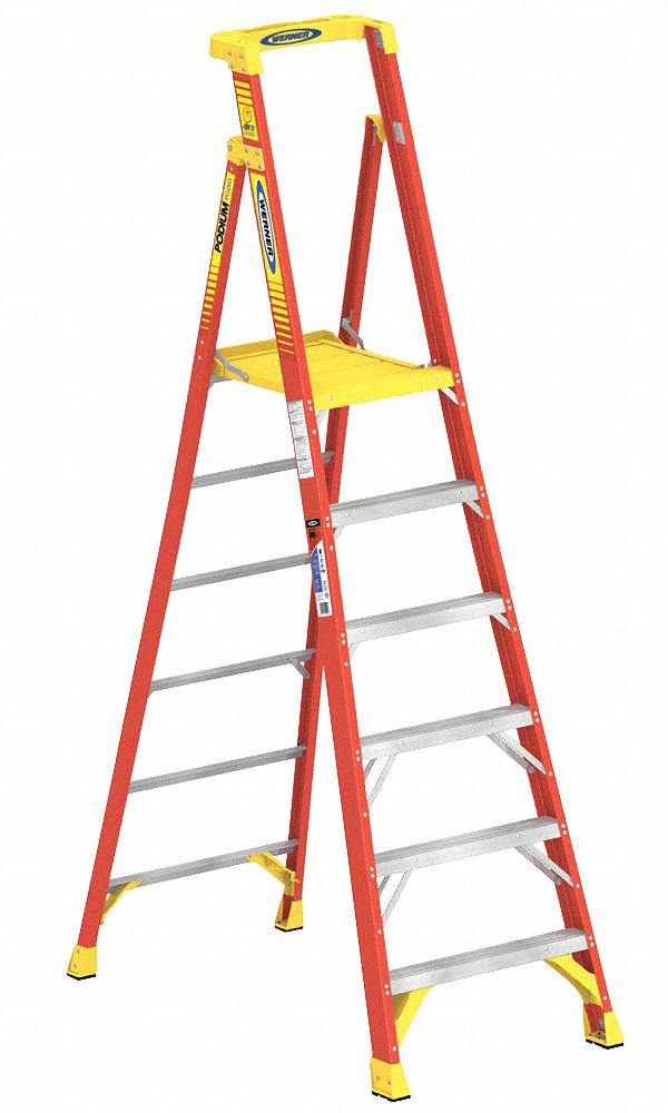 PODIUM LADDER FIBRGL 6' TYPE IA CSA