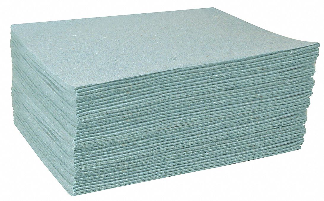 TOOLBOX Absorbent Pad, Universal, Blue, PK100 20KK0823400 Grainger
