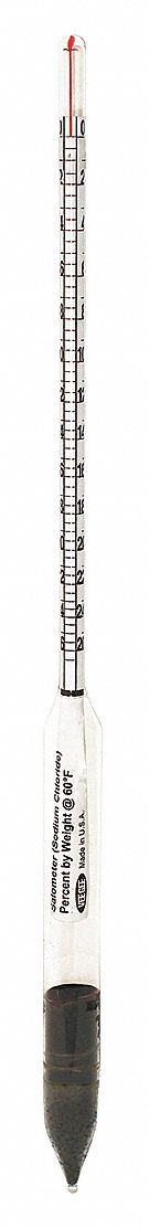 HYDROMETER,SODIUM CHLORIDE,305MM L